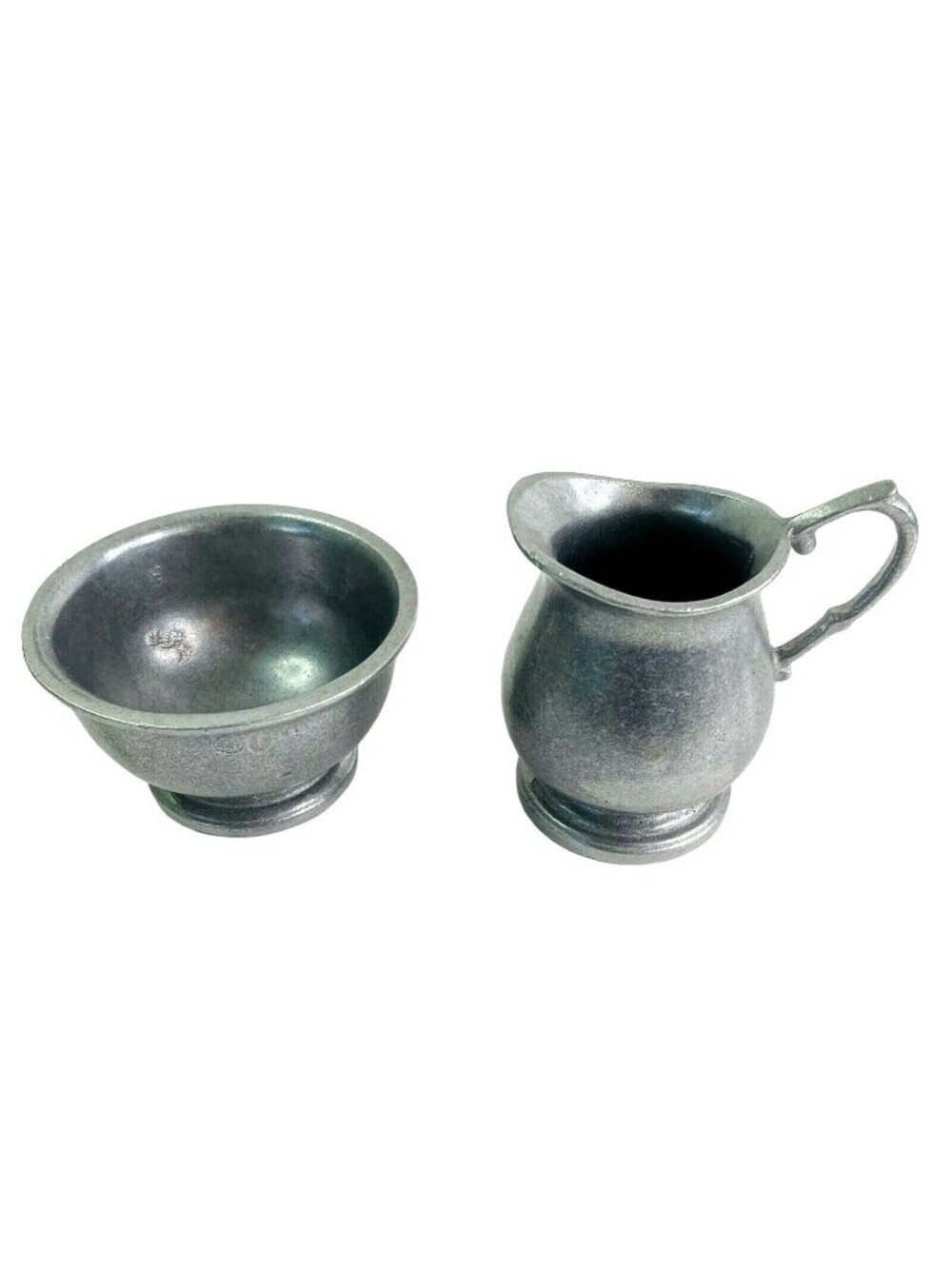 Vintage Wilton Armetale RWP Pewter Creamer and Sugar Bowl Serving Set USA Made